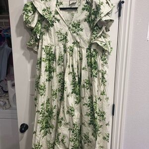 Tuckernuck Green Floral Dress